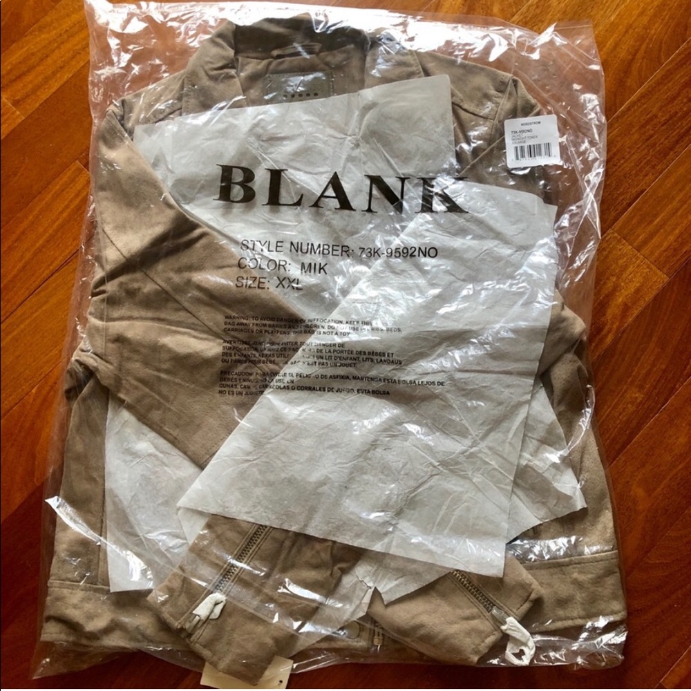 New BlankNYC Suede Taupe Moto Jacket Size XXL - Picture 6 of 7